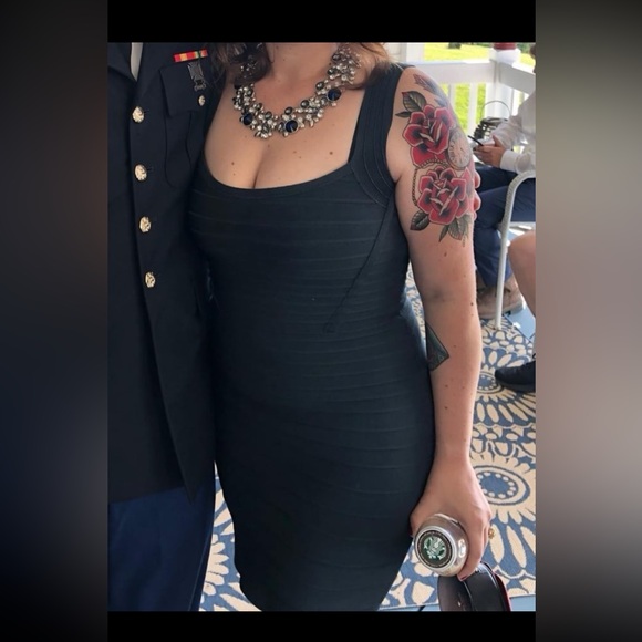 Navy Herve Leger bandage dress - Picture 1 of 6